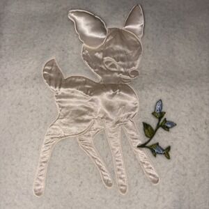 Luxury Nursery Baby Blanket Natural white  Soft Knit Cotton 36x40 pink‎ satin